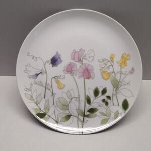 Tivoli By Shafford Pedestal Cake Stand Sweet Pea Pattern 1985 Floral Garden 80s
